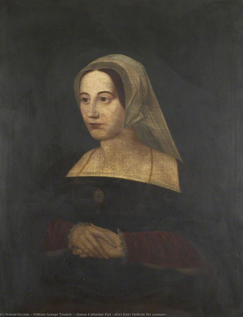 Wikioo.org - The Encyclopedia of Fine Arts - Painting, Artwork by William George Tennick - Queen Katherine Parr (after Hans Holbein the younger)