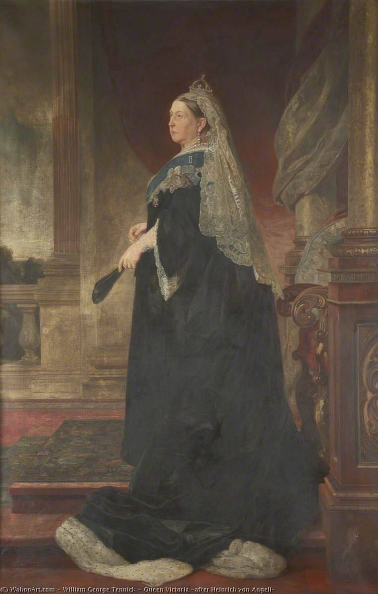 Wikioo.org - The Encyclopedia of Fine Arts - Painting, Artwork by William George Tennick - Queen Victoria (after Heinrich von Angeli)