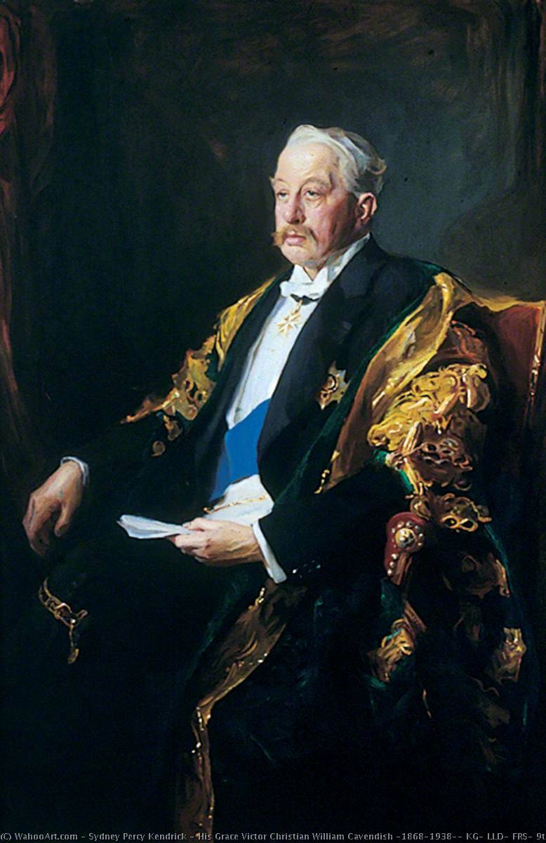 Wikioo.org - The Encyclopedia of Fine Arts - Painting, Artwork by Sydney Percy Kendrick - His Grace Victor Christian William Cavendish (1868–1938), KG, LLD, FRS, 9th Duke of Devonshire, Chancellor of the University of Leeds (1909–1938) (after Philip Alexius de László)