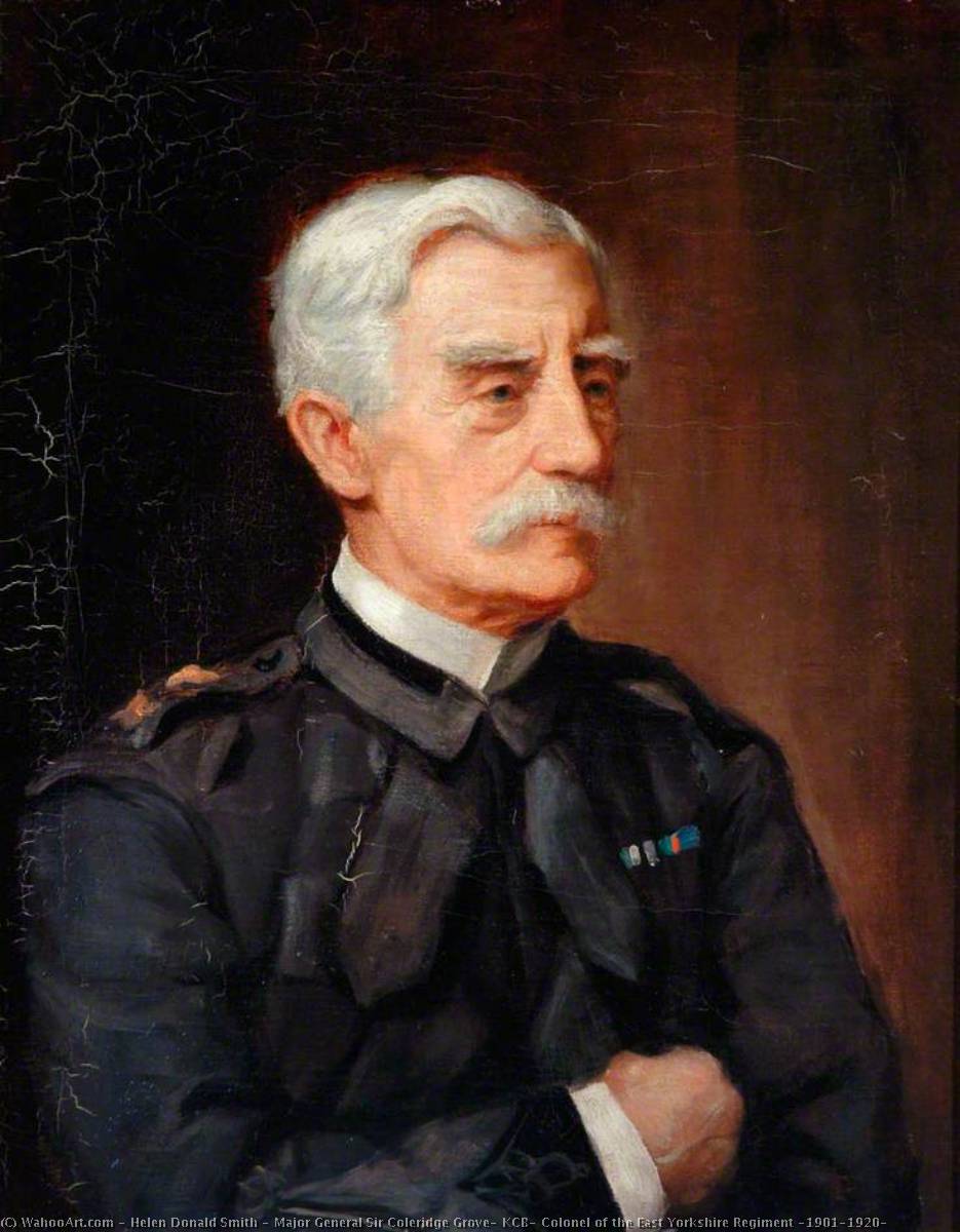 Wikioo.org - The Encyclopedia of Fine Arts - Painting, Artwork by Helen Donald Smith - Major General Sir Coleridge Grove, KCB, Colonel of the East Yorkshire Regiment (1901–1920)