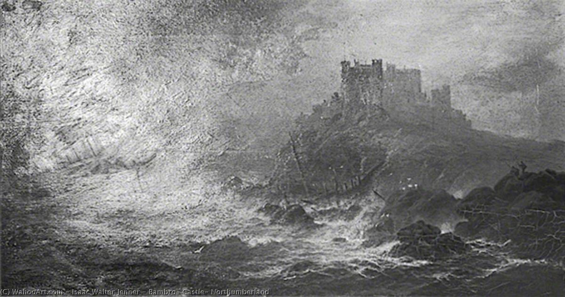WikiOO.org - Encyclopedia of Fine Arts - Maleri, Artwork Isaac Walter Jenner - Bambro' Castle, Northumberland