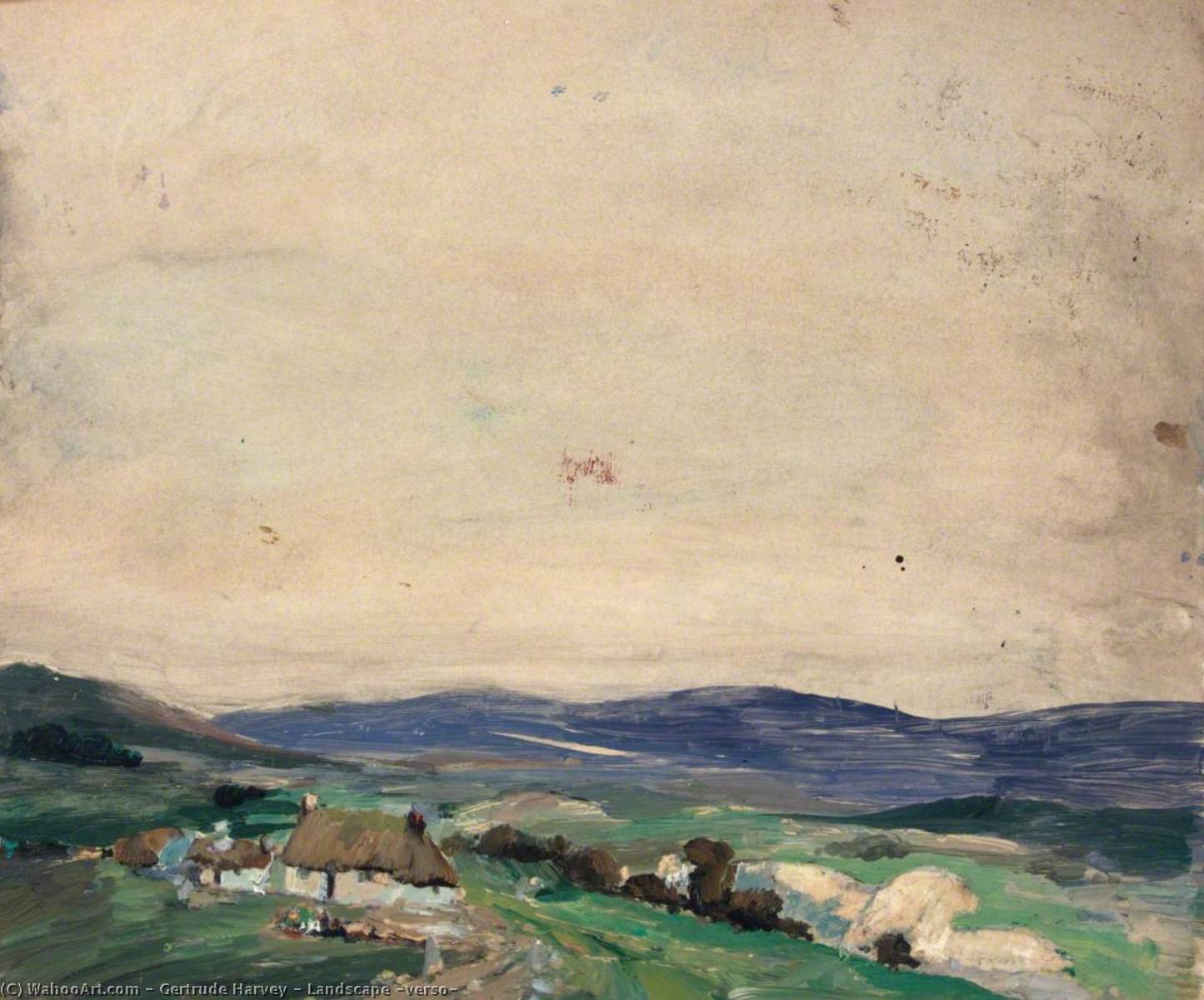 Wikioo.org - The Encyclopedia of Fine Arts - Painting, Artwork by Gertrude Harvey - Landscape (verso)