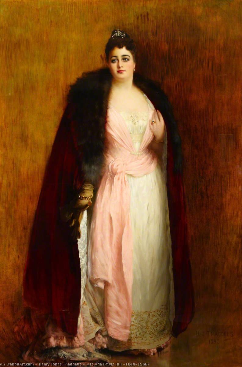 Wikioo.org - The Encyclopedia of Fine Arts - Painting, Artwork by Henry Jones Thaddeus - Mrs Ada Lewis Hill (1844–1906)