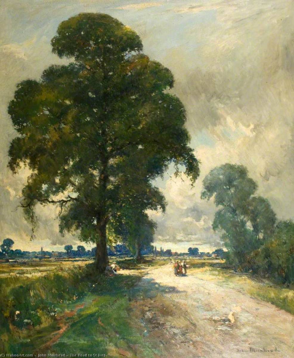Wikioo.org - The Encyclopedia of Fine Arts - Painting, Artwork by John Muirhead - The Road to St Ives