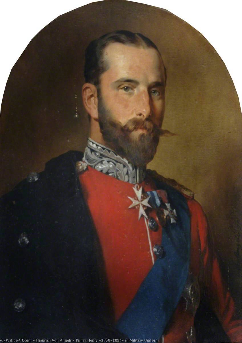 Wikioo.org - The Encyclopedia of Fine Arts - Painting, Artwork by Heinrich Von Angeli - Prince Henry (1858–1896) in Military Uniform