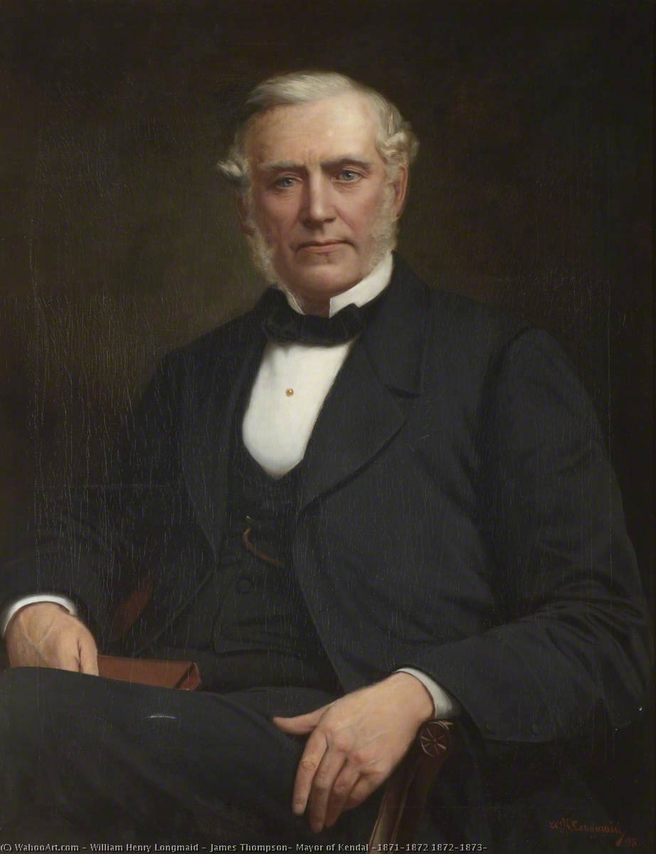 Wikioo.org - The Encyclopedia of Fine Arts - Painting, Artwork by William Henry Longmaid - James Thompson, Mayor of Kendal (1871–1872 1872–1873)