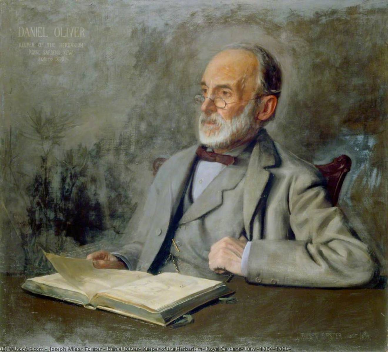 Wikioo.org - The Encyclopedia of Fine Arts - Painting, Artwork by Joseph Wilson Forster - Daniel Oliver, Keeper of the Herbarium, Royal Gardens, Kew (1864–1890)