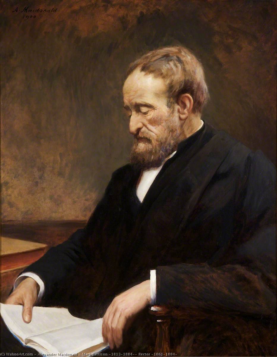 Wikioo.org - The Encyclopedia of Fine Arts - Painting, Artwork by Alexander Macdonald - Mark Pattison (1813–1884), Rector (1861–1884)
