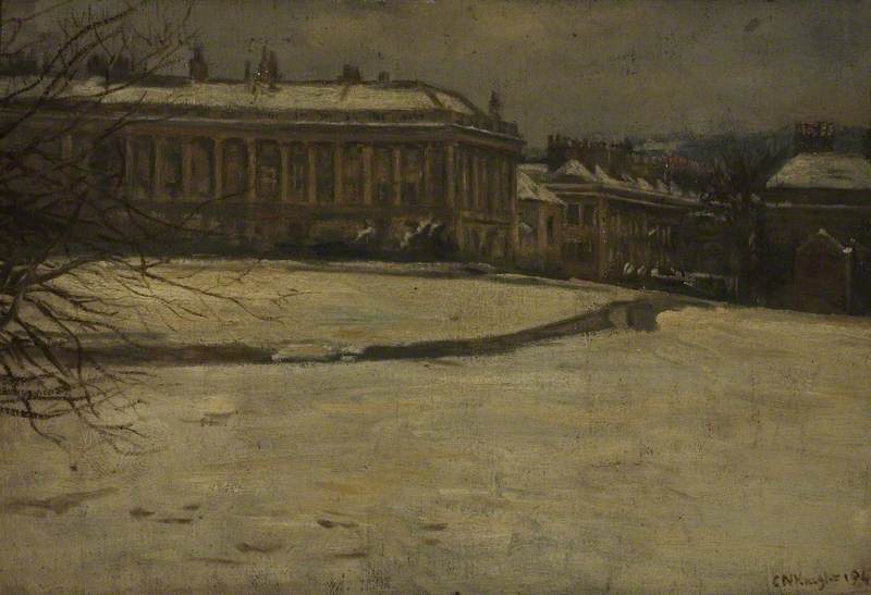 Wikioo.org - The Encyclopedia of Fine Arts - Painting, Artwork by Charles Neil Knight - Royal Crescent, Bath