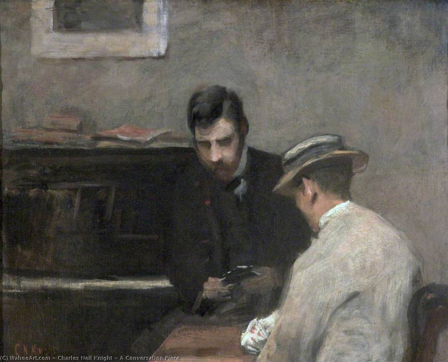 Wikioo.org - The Encyclopedia of Fine Arts - Painting, Artwork by Charles Neil Knight - A Conversation Piece