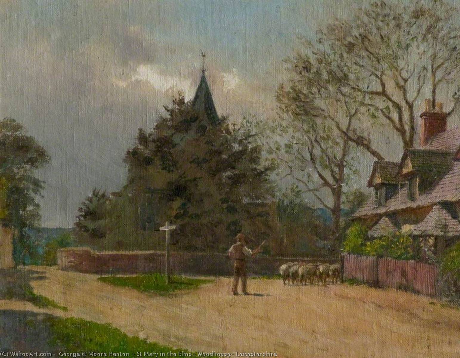 Wikioo.org - The Encyclopedia of Fine Arts - Painting, Artwork by George W Moore Henton - St Mary in the Elms, Woodhouse, Leicestershire