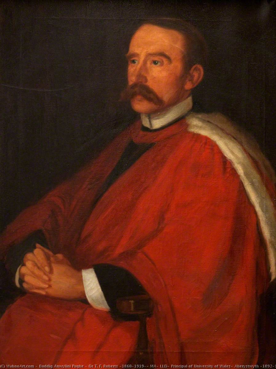 Wikioo.org - The Encyclopedia of Fine Arts - Painting, Artwork by Buddig Anwylini Pughe - Dr T. F. Roberts (1860–1919), MA, LLD, Principal of University of Wales, Aberystwyth (1892–1919)