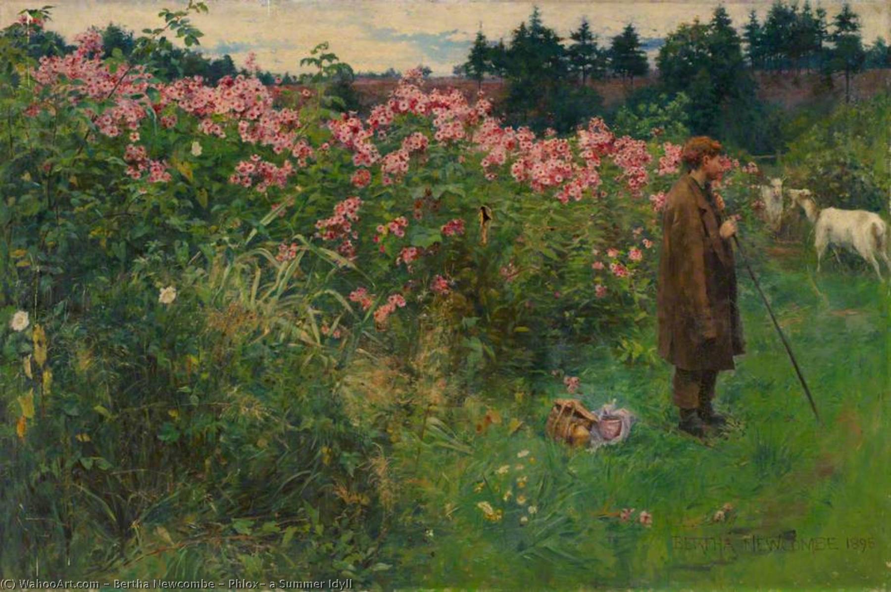 Wikioo.org - The Encyclopedia of Fine Arts - Painting, Artwork by Bertha Newcombe - Phlox, a Summer Idyll