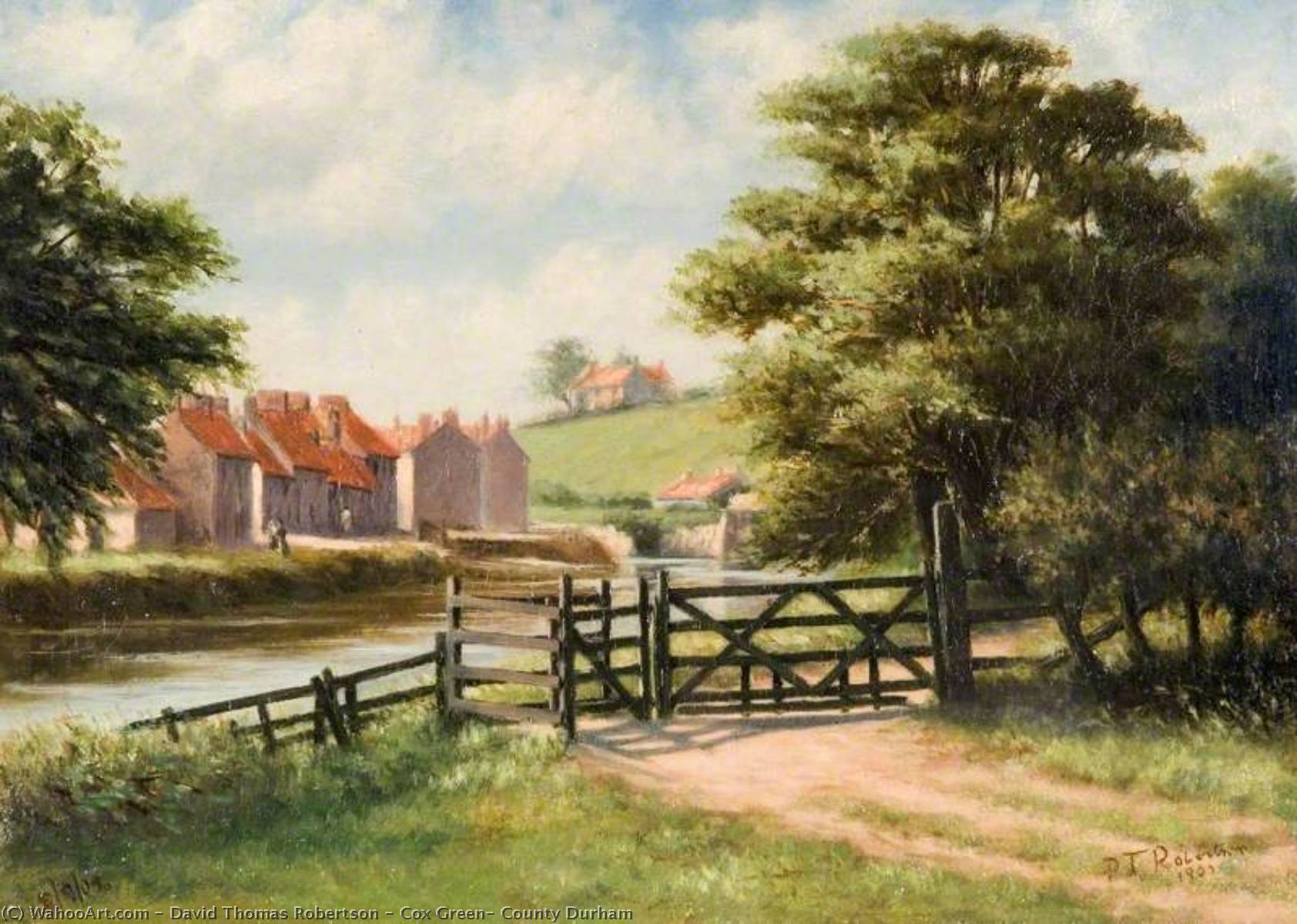 Wikioo.org - The Encyclopedia of Fine Arts - Painting, Artwork by David Thomas Robertson - Cox Green, County Durham