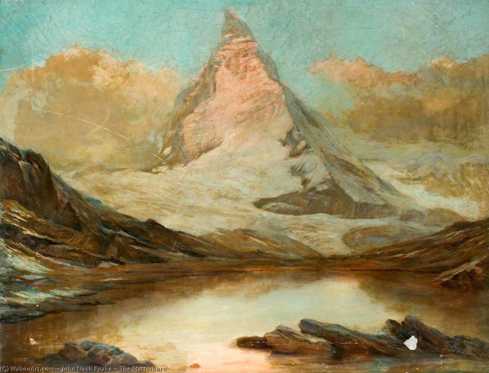 Wikioo.org - The Encyclopedia of Fine Arts - Painting, Artwork by John Nash Peake - The Matterhorn