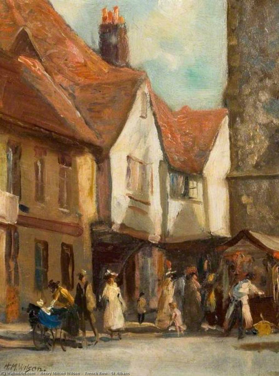 Wikioo.org - The Encyclopedia of Fine Arts - Painting, Artwork by Henry Mitton Wilson - French Row, St Albans