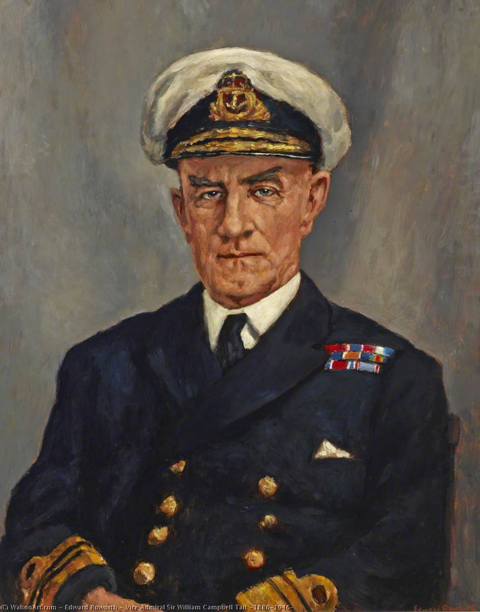 Wikioo.org - The Encyclopedia of Fine Arts - Painting, Artwork by Edward Roworth - Vice Admiral Sir William Campbell Tait (1886–1946)
