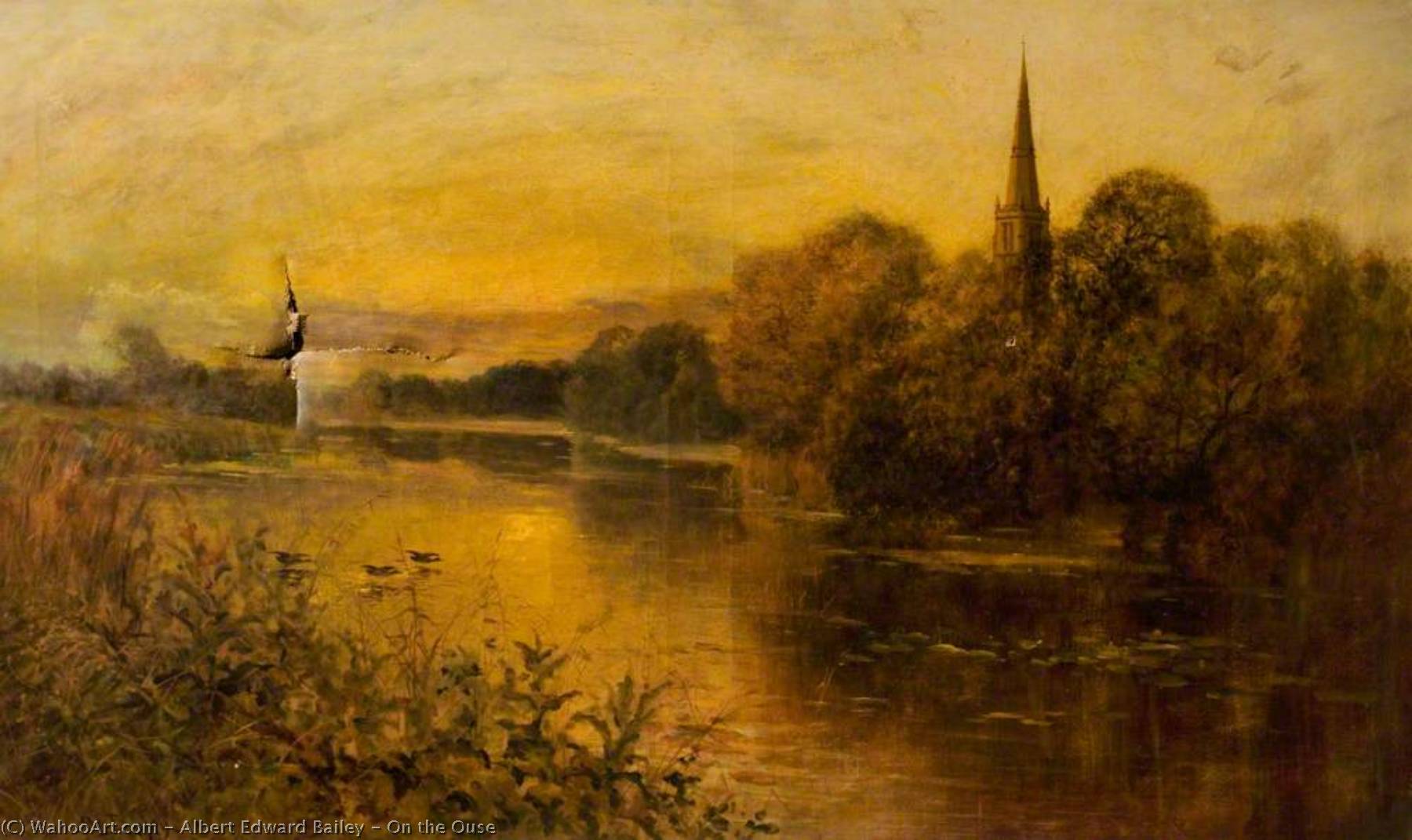 Wikioo.org - The Encyclopedia of Fine Arts - Painting, Artwork by Albert Edward Bailey - On the Ouse