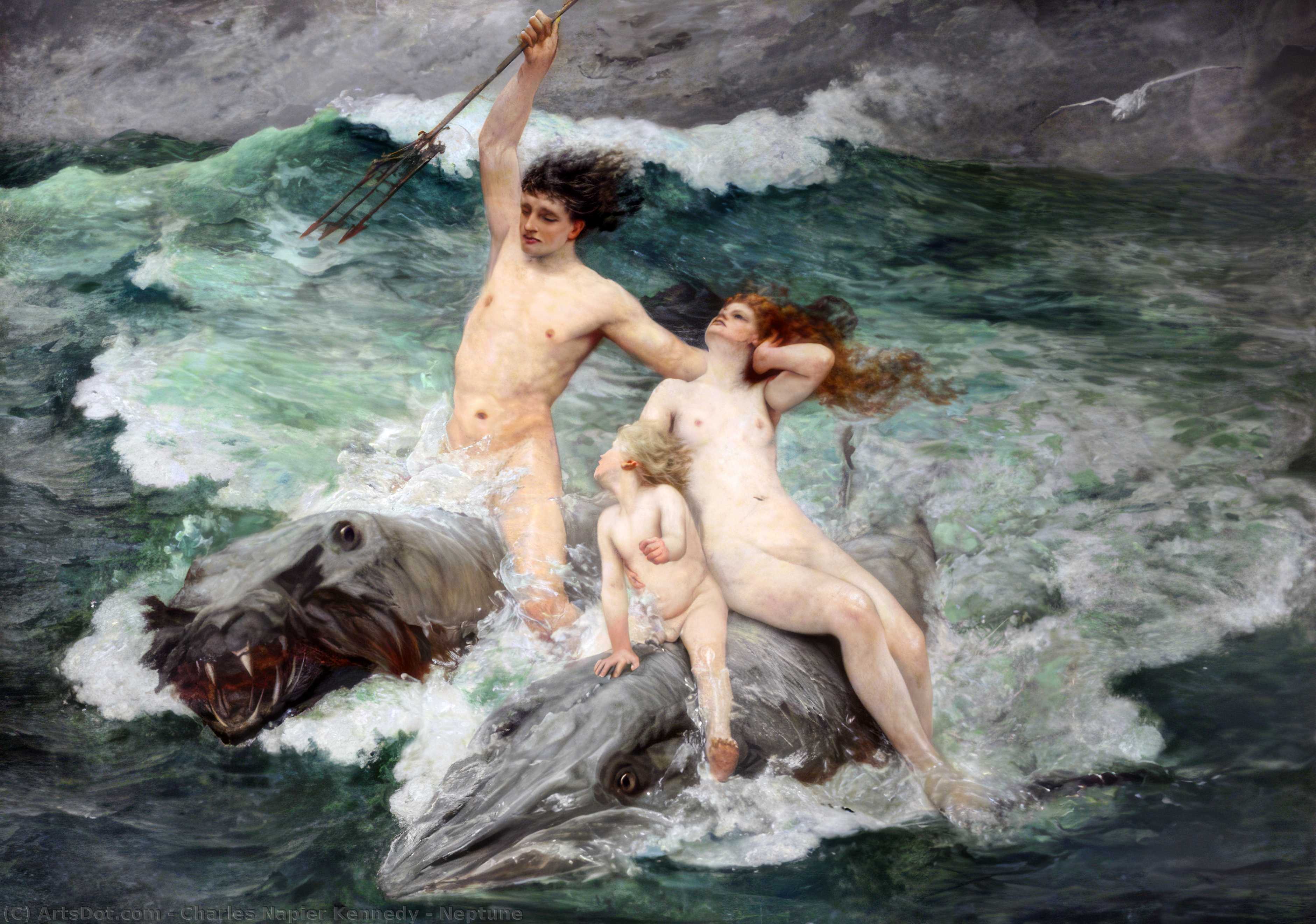 Wikioo.org - The Encyclopedia of Fine Arts - Painting, Artwork by Charles Napier Kennedy - Neptune