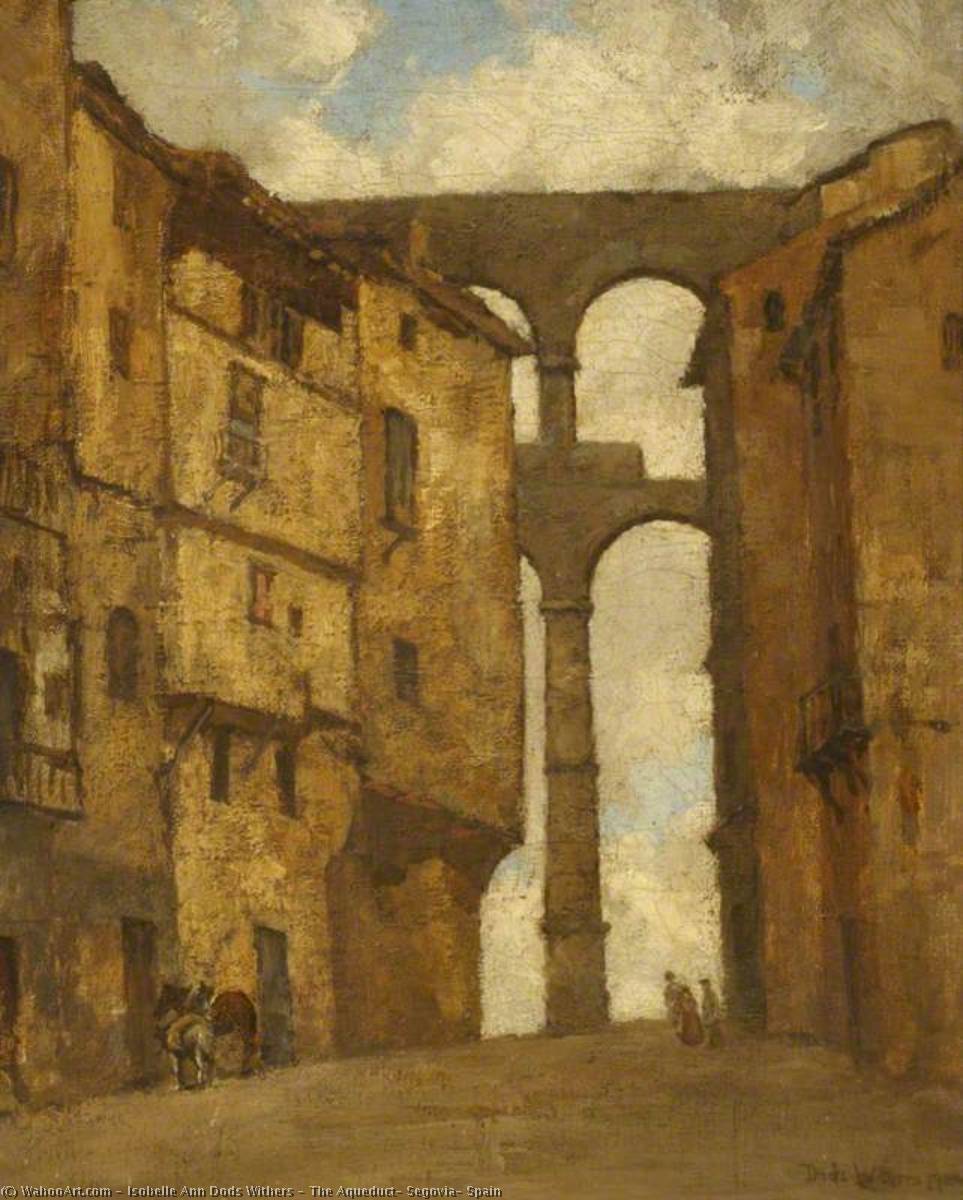 Wikioo.org - The Encyclopedia of Fine Arts - Painting, Artwork by Isobelle Ann Dods Withers - The Aqueduct, Segovia, Spain