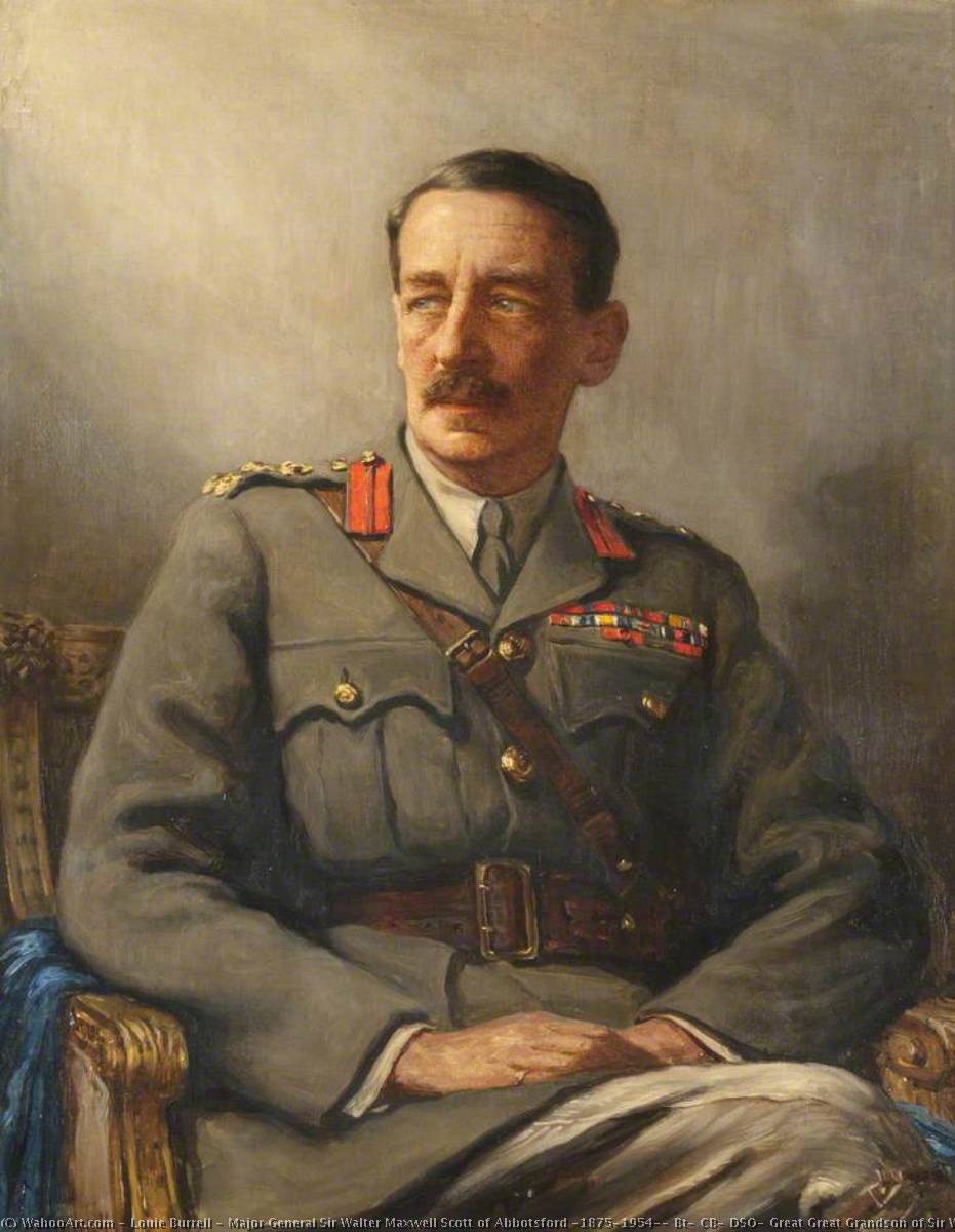 Wikioo.org - The Encyclopedia of Fine Arts - Painting, Artwork by Louie Burrell - Major General Sir Walter Maxwell Scott of Abbotsford (1875–1954), Bt, CB, DSO, Great Great Grandson of Sir Walter Scott
