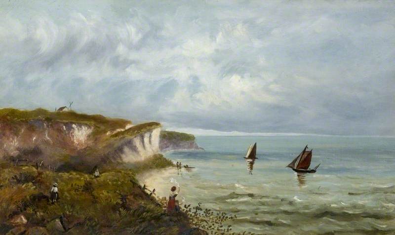 Wikioo.org - The Encyclopedia of Fine Arts - Painting, Artwork by Elsie May Robson - Seascape (from cliffs)