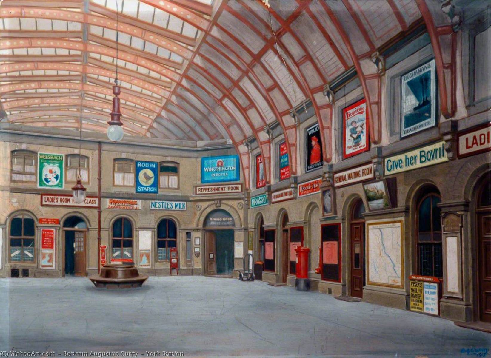 Wikioo.org - The Encyclopedia of Fine Arts - Painting, Artwork by Bertram Augustus Curry - York Station
