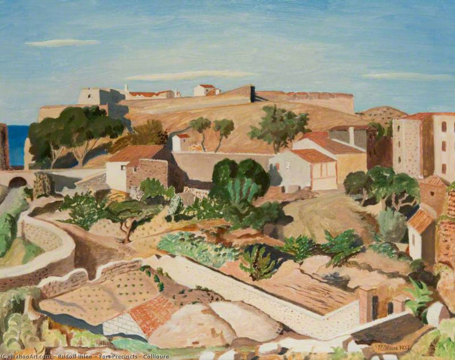 Wikioo.org - The Encyclopedia of Fine Arts - Painting, Artwork by Rudolf Ihlee - Fort Precincts, Collioure