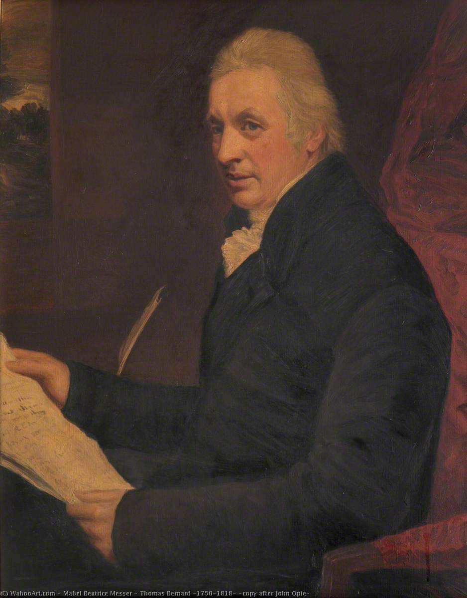 Wikioo.org - The Encyclopedia of Fine Arts - Painting, Artwork by Mabel Beatrice Messer - Thomas Bernard (1750–1818) (copy after John Opie)