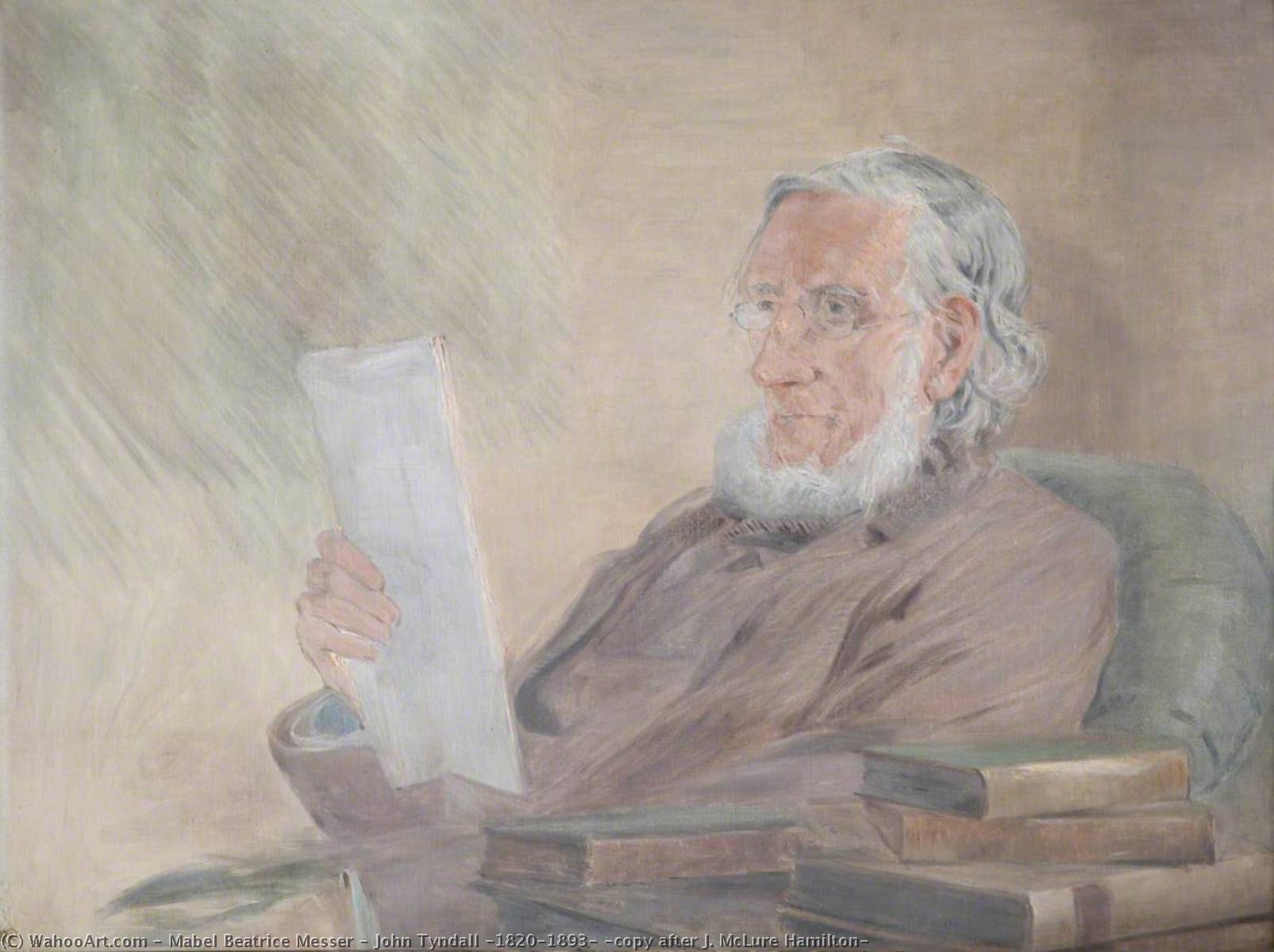 Wikioo.org - The Encyclopedia of Fine Arts - Painting, Artwork by Mabel Beatrice Messer - John Tyndall (1820–1893) (copy after J. McLure Hamilton)