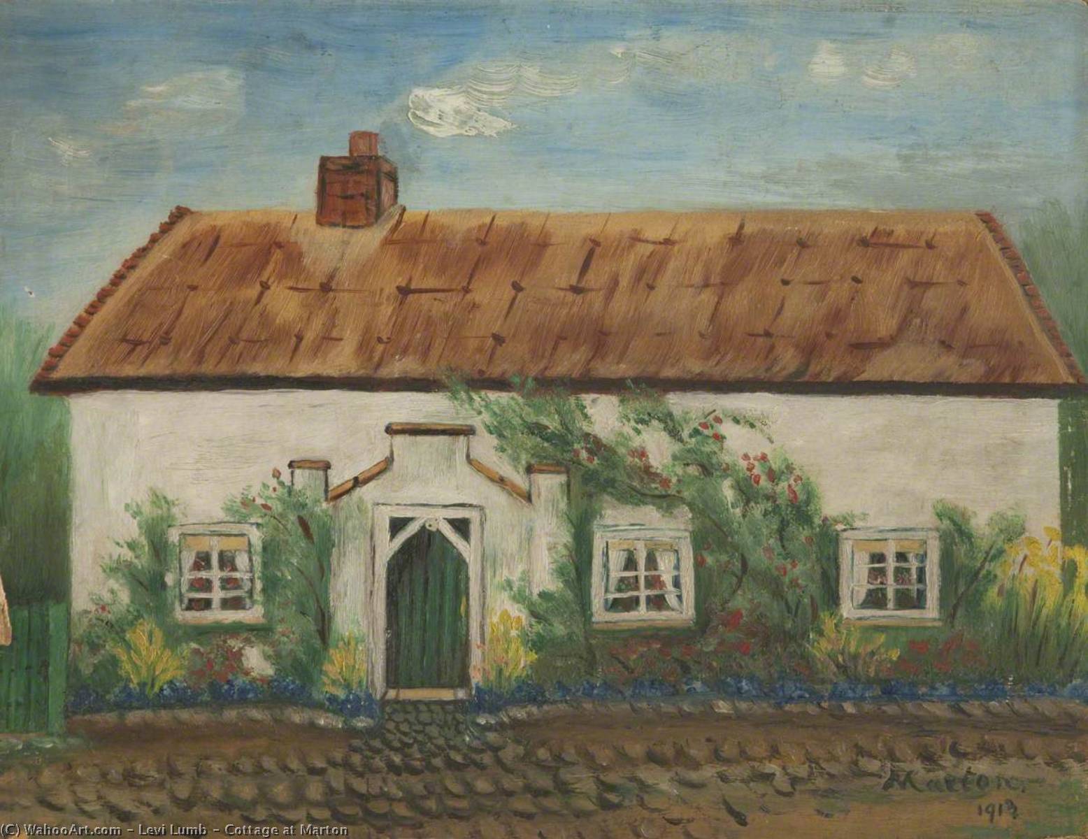 Wikioo.org - The Encyclopedia of Fine Arts - Painting, Artwork by Levi Lumb - Cottage at Marton