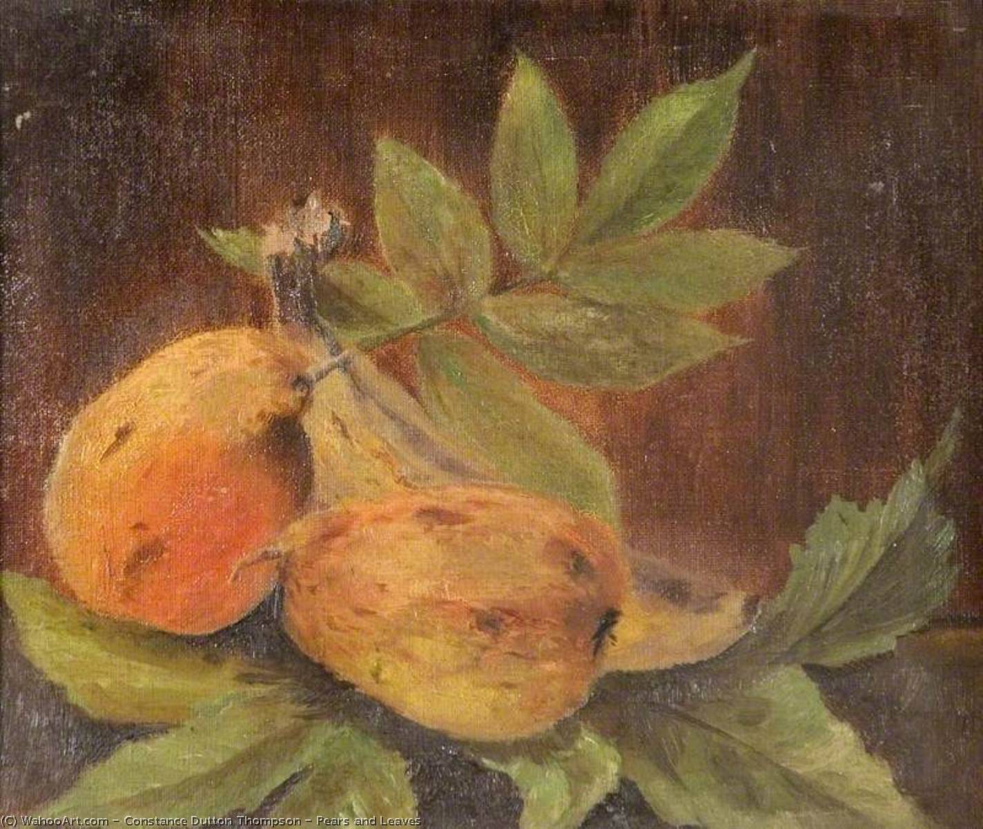 Wikioo.org - The Encyclopedia of Fine Arts - Painting, Artwork by Constance Dutton Thompson - Pears and Leaves