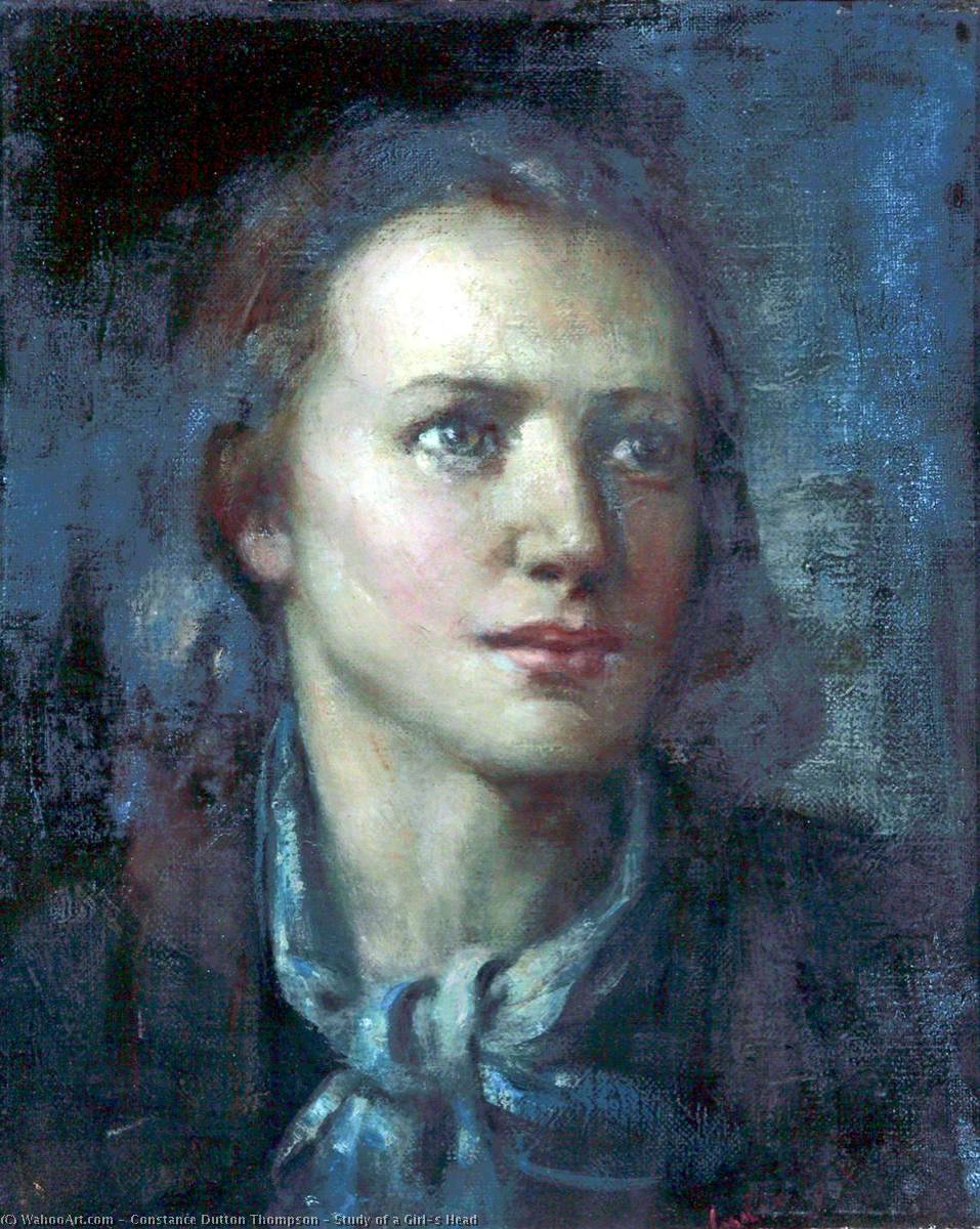 Wikioo.org - The Encyclopedia of Fine Arts - Painting, Artwork by Constance Dutton Thompson - Study of a Girl's Head
