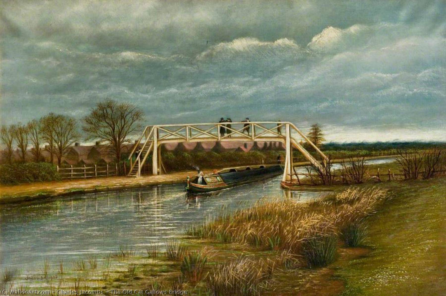 Wikioo.org - The Encyclopedia of Fine Arts - Painting, Artwork by Charles Jacombs - The Old Cat Gallows Bridge