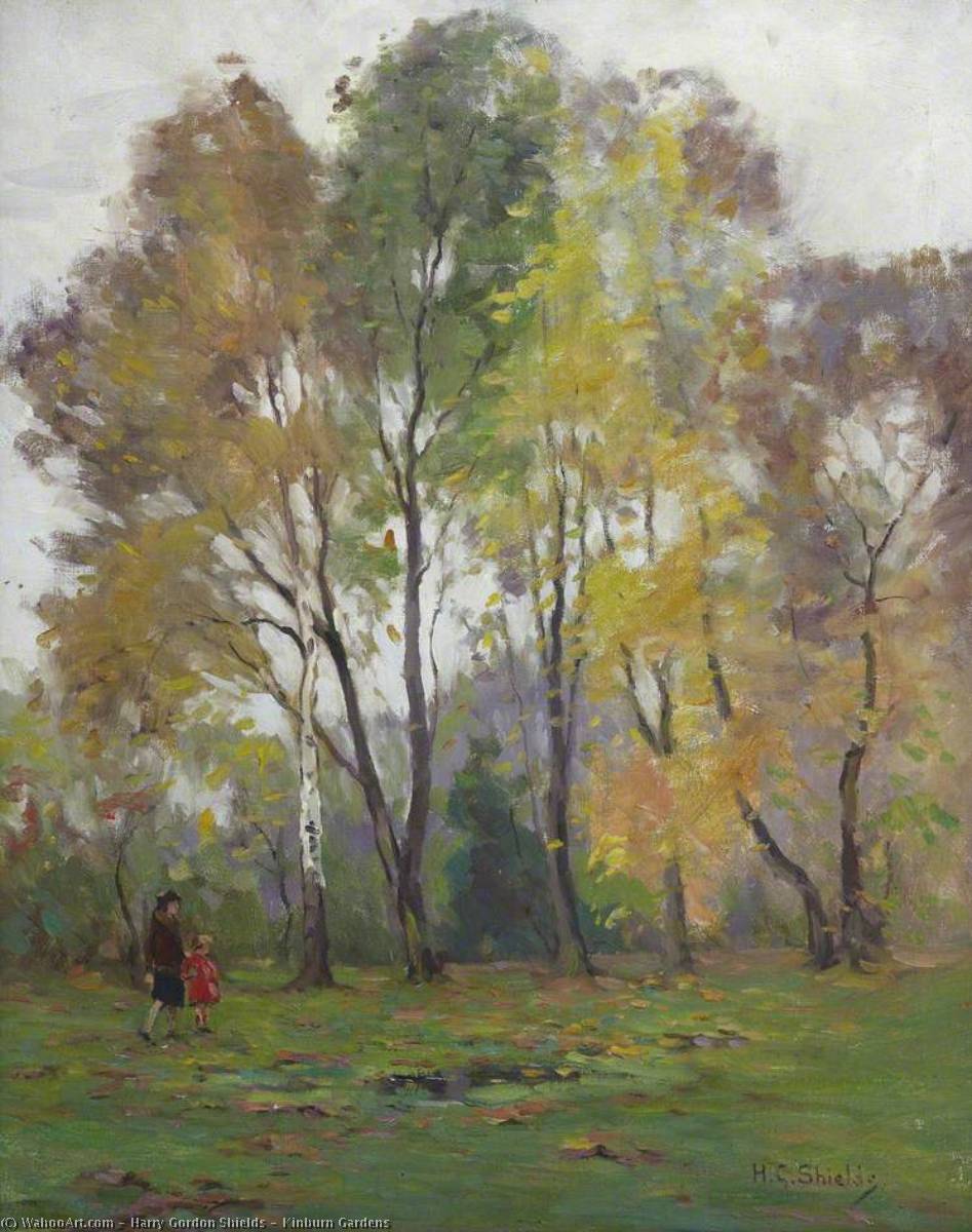 Wikioo.org - The Encyclopedia of Fine Arts - Painting, Artwork by Harry Gordon Shields - Kinburn Gardens