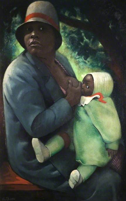 Wikioo.org - The Encyclopedia of Fine Arts - Painting, Artwork by Ernst Neuschul - Black Mother