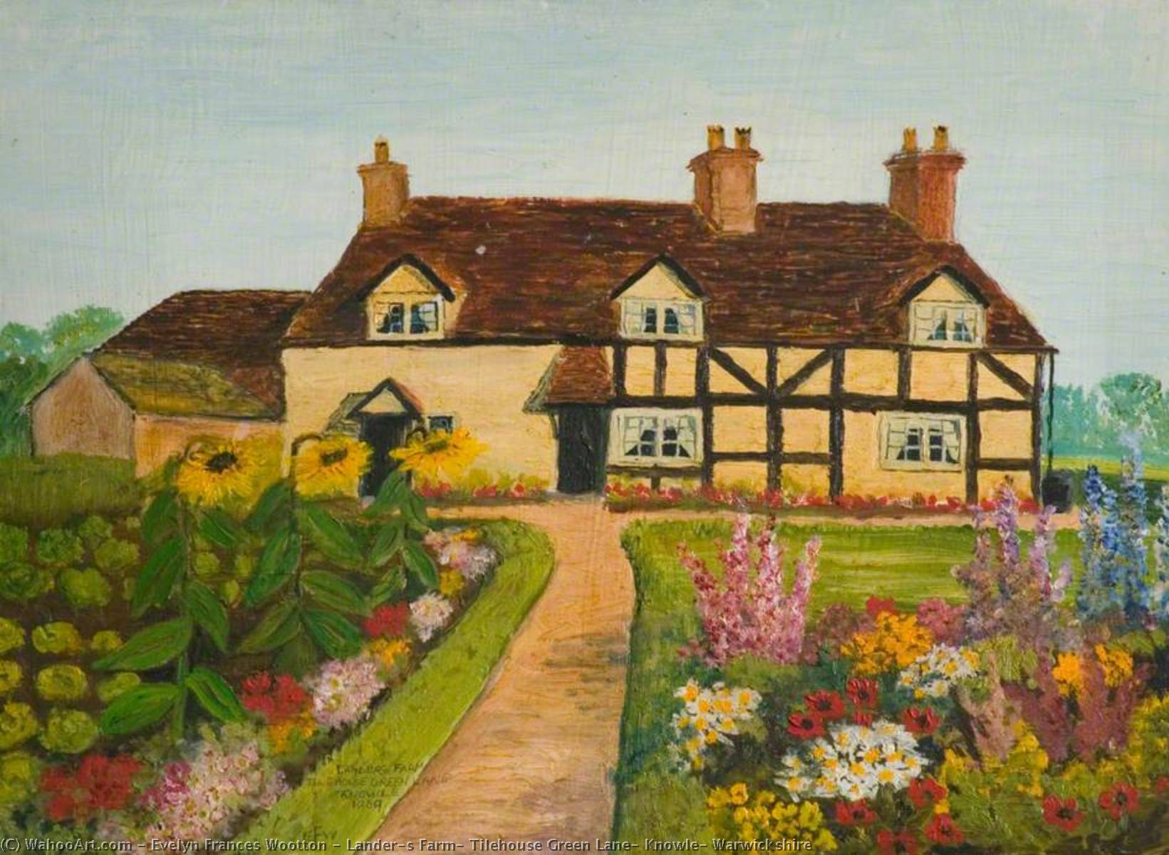 Wikioo.org - The Encyclopedia of Fine Arts - Painting, Artwork by Evelyn Frances Wootton - Lander's Farm, Tilehouse Green Lane, Knowle, Warwickshire