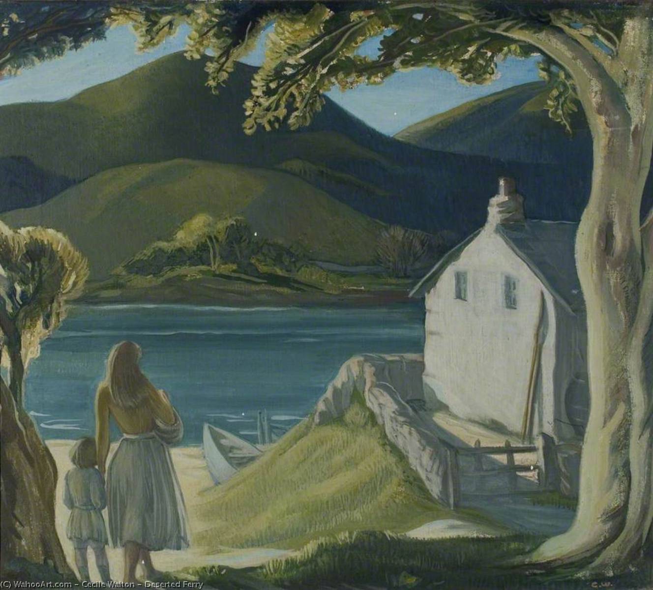 WikiOO.org - Enciclopedia of Fine Arts - Pictura, lucrări de artă Cecile Walton - Deserted Ferry