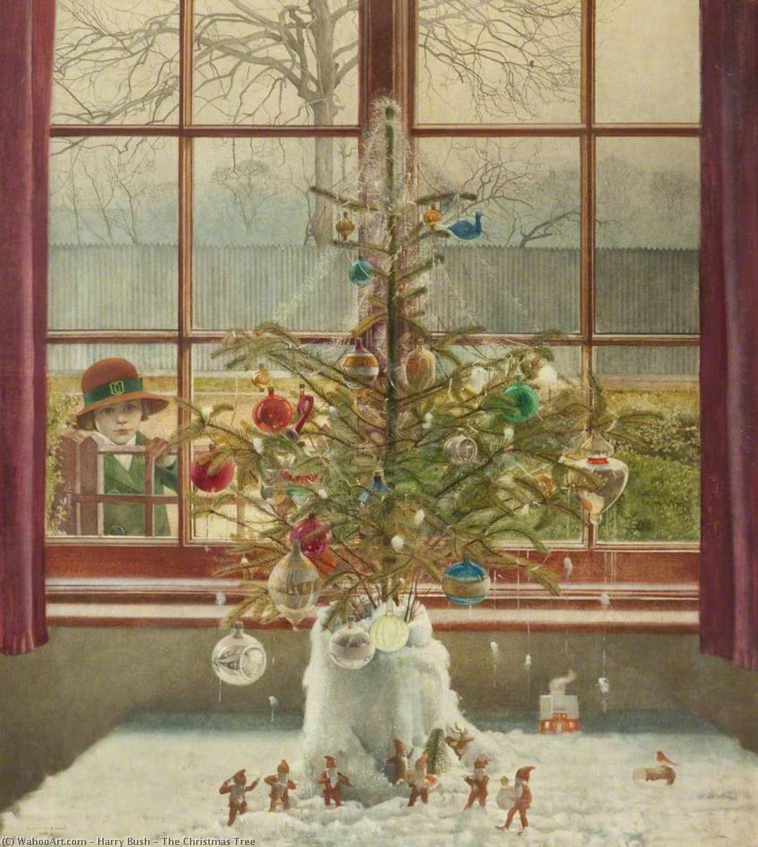 Wikioo.org – L'Encyclopédie des Beaux Arts - Peinture, Oeuvre de Harry Bush - le noël arbre