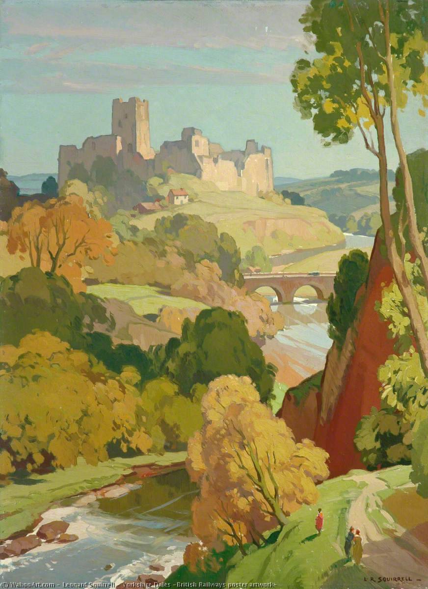 Wikioo.org - The Encyclopedia of Fine Arts - Painting, Artwork by Leonard Squirrell - Yorkshire Dales (British Railways poster artwork)