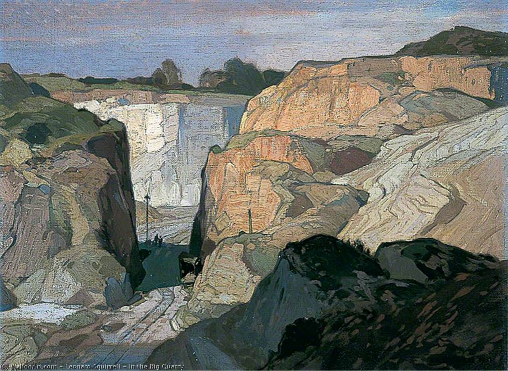 Wikioo.org - The Encyclopedia of Fine Arts - Painting, Artwork by Leonard Squirrell - In the Big Quarry