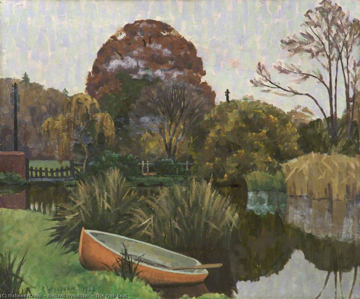 Wikioo.org - The Encyclopedia of Fine Arts - Painting, Artwork by Richard Wyndham - The Pink Boat