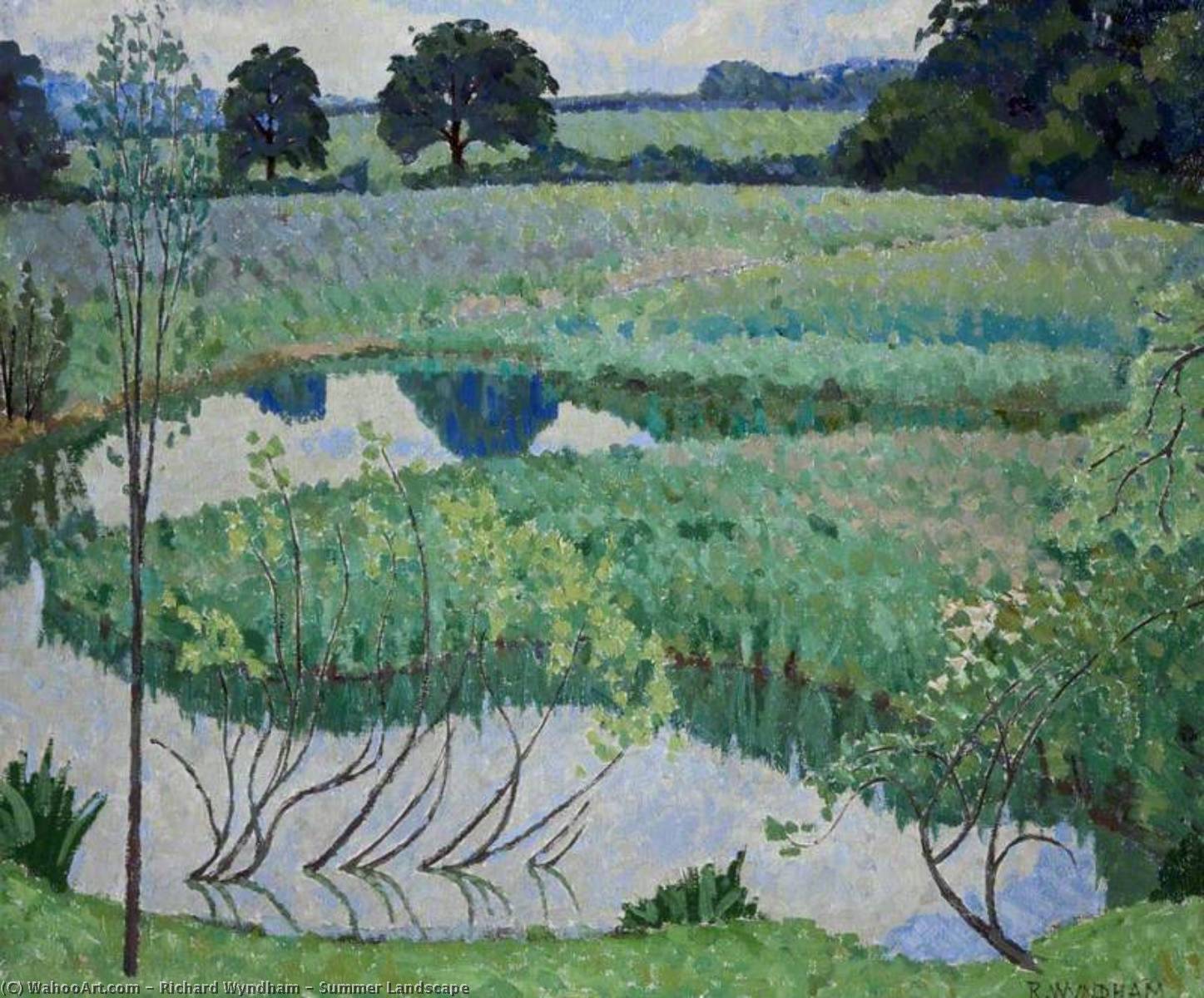 Wikioo.org - The Encyclopedia of Fine Arts - Painting, Artwork by Richard Wyndham - Summer Landscape