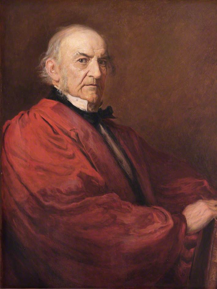 Wikioo.org - The Encyclopedia of Fine Arts - Painting, Artwork by Charles Herbert Thompson - The Right Honourable William Gladstone (1809–1898) (after John Everett Millais)