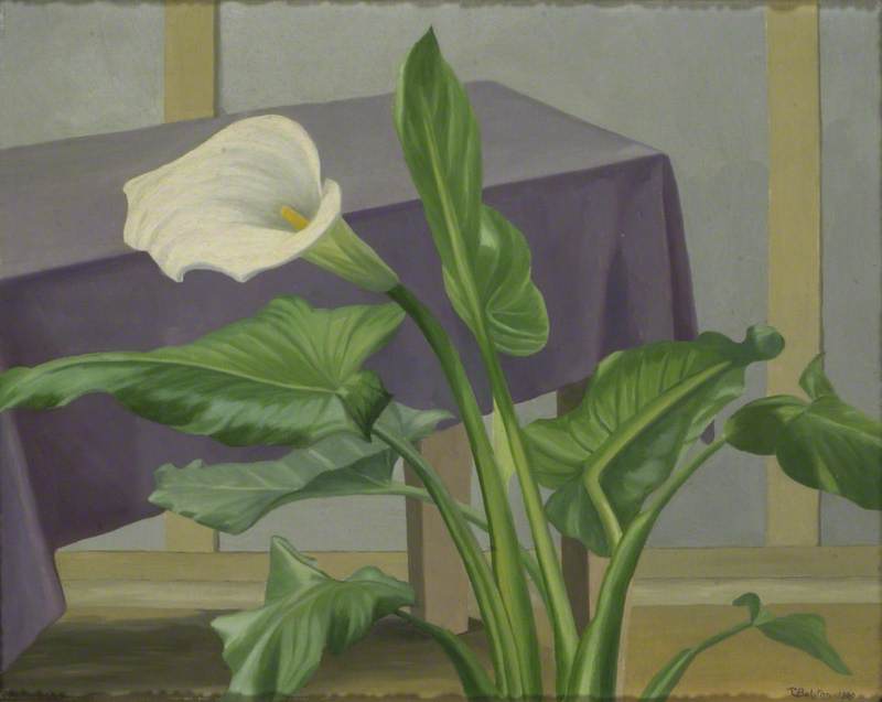 Wikioo.org - The Encyclopedia of Fine Arts - Painting, Artwork by Thomas Balston - Interior with an Arum Lily