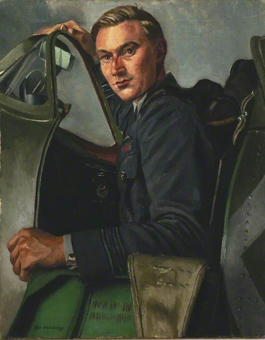 Wikioo.org - The Encyclopedia of Fine Arts - Painting, Artwork by John Mansbridge - Squadron Leader J. A. Leathart, DSO, No.54 Squadron