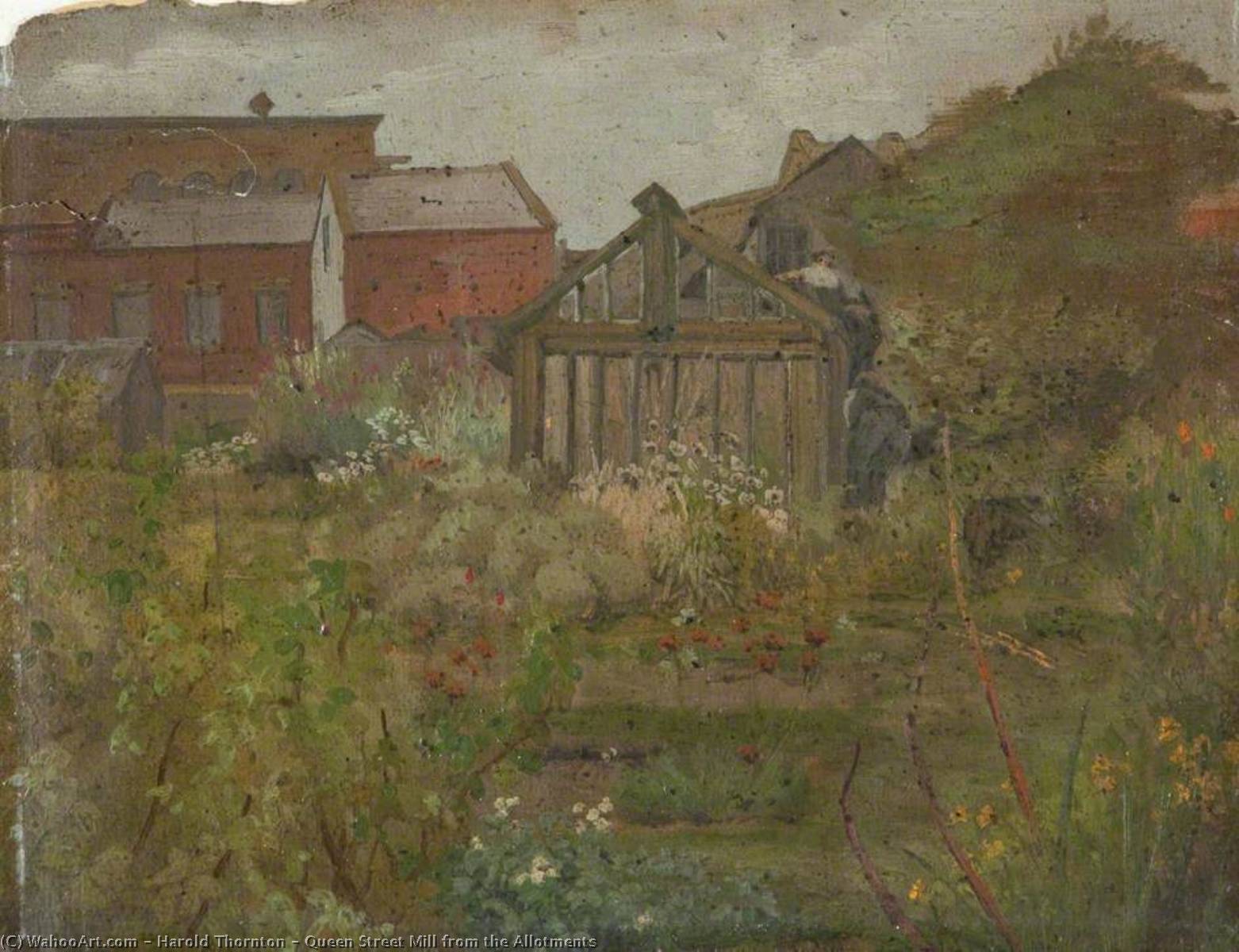 Wikioo.org - The Encyclopedia of Fine Arts - Painting, Artwork by Harold Thornton - Queen Street Mill from the Allotments