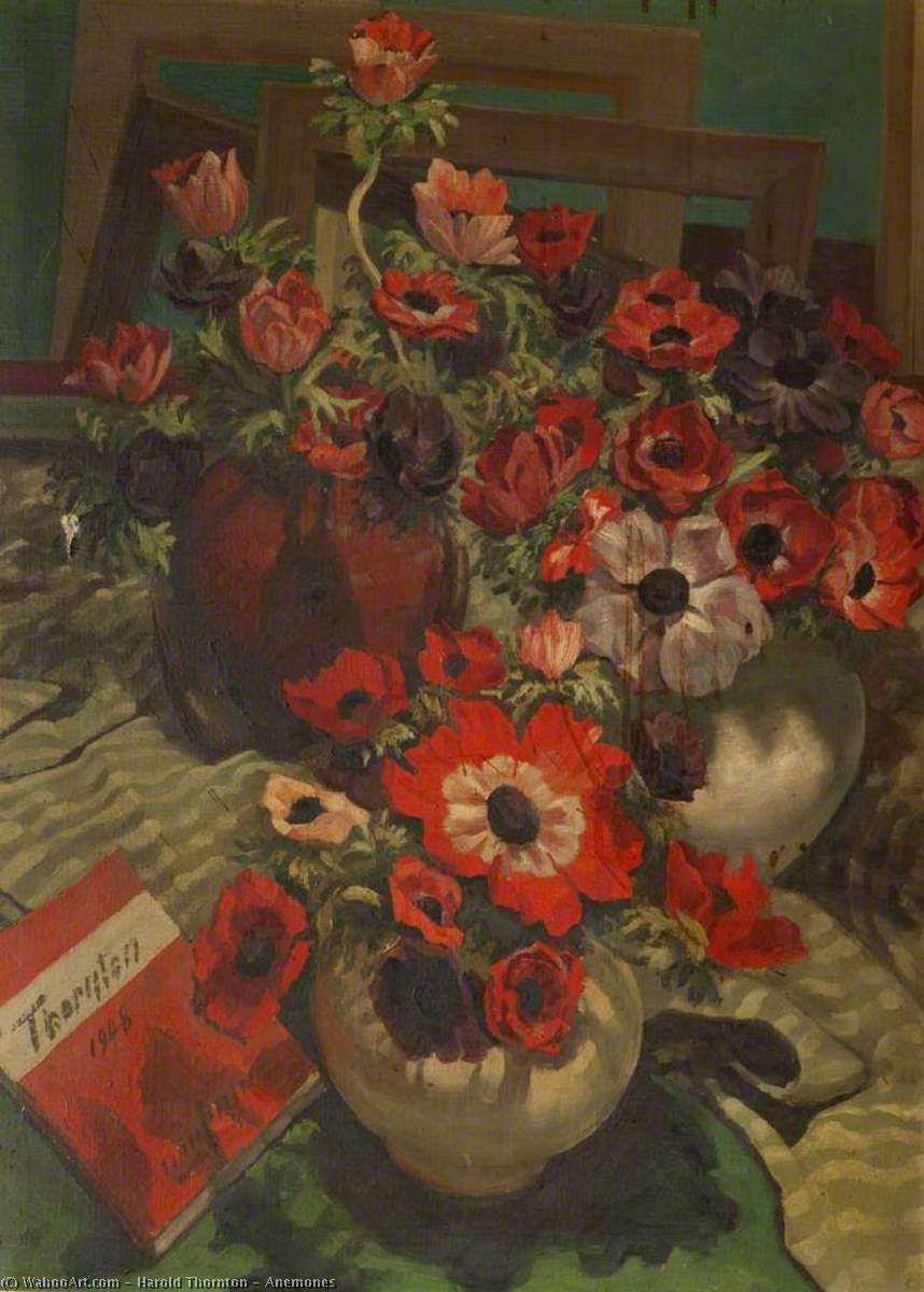 Wikioo.org - The Encyclopedia of Fine Arts - Painting, Artwork by Harold Thornton - Anemones