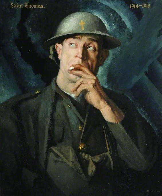 Wikioo.org - The Encyclopedia of Fine Arts - Painting, Artwork by Henry George Hoyland - 'Saint Thomas, 1914–1918'