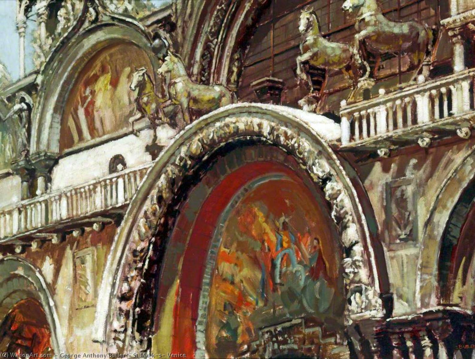 Wikioo.org - The Encyclopedia of Fine Arts - Painting, Artwork by George Anthony Butler - St Mark's, Venice